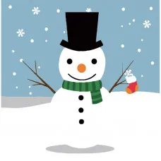 Картина за номерами Strateg Сніговик розміром 20х20 см (HH5127)
