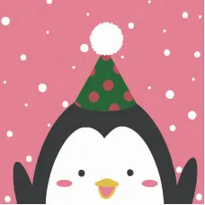 Картина за номерами Strateg Пінгвін розміром 20х20 см (HH5129)