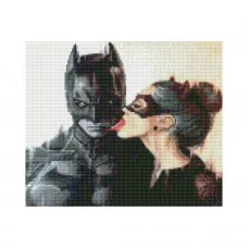 Алмазная мозаика Бэтмен и женщина-кошка 30х40 см HX023
