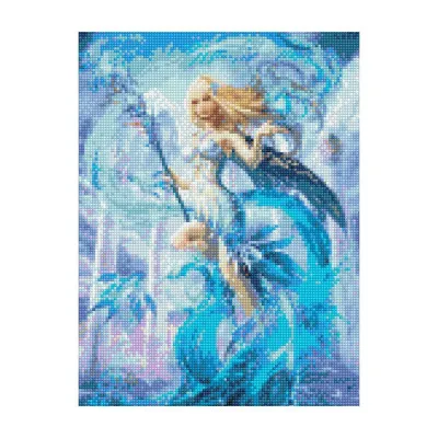 Алмазна мозаїка Дівчина-чарівниця 30х40 см HX027