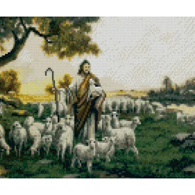 Алмазна мозаїка Пастир Божий 30х40 см HX161