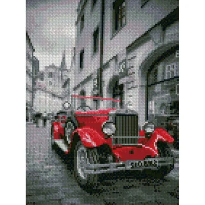 Алмазна мозаїка Червоне авто 30х40 см HX197