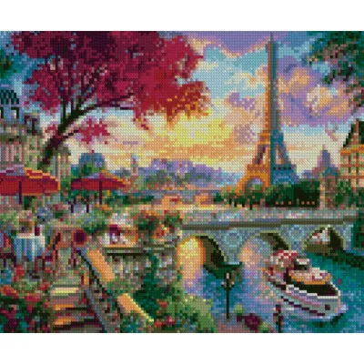 Алмазна мозаїка Вечіркає в Парижі 30х40 см HX207 Алмазна мозаїка Вечіркає в Парижі 30х40 см HX207