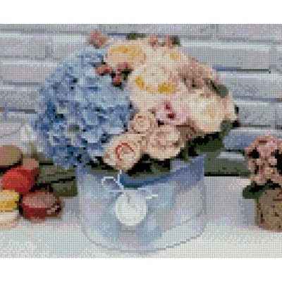 Алмазна мозаїка Стильний букетик 30х40 см HX224 Алмазна мозаїка Стильний букетик 30х40 см HX224
