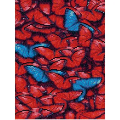 Алмазна мозаїка Червоні метелики 30х40 см HX239