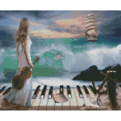 Алмазная мозаика Шторм в океане 30x40 см HX256