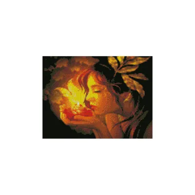Алмазная мозаика Девушка огня 30x40 см HX306