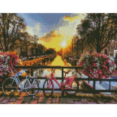 Алмазна мозаїка Захід сонця 30x40 см HX328
