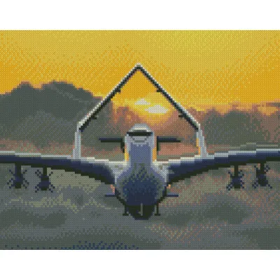 Алмазна мозаїка Strateg ПРЕМІУМ Байрактар на заході сонця розміром 30х40 см (HX495) Алмазна мозаїка Strateg ПРЕМІУМ Байрактар на заході сонця розміром 30х40 см (HX495)