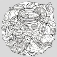 Набір для розпису-антистрес Strateg Фруктовий дарунок розміром 30х30 см (JCEE37122)