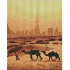 Алмазная мозаика Strateg ПРЕМИУМ Эмиратская пустыня размером 30х40 см (KB068)