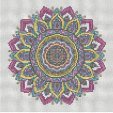Алмазна мозаїка Strateg ПРЕМІУМ Візерунки у стилі мандала розміром 30х30 см CA-0061