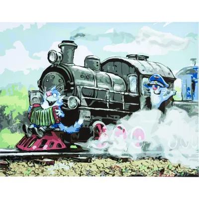 Картина за номерами Веселі машиністи 30х40 см SS-3685