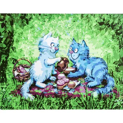 Картина за номерами Романтика на лужку 30х40 см SS-3686