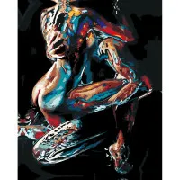 Картина за номерами Strateg ПРЕМІУМ Пристрасть уночі з лаком розміром 30х40 см (SS-6526)