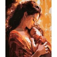 Картина за номерами Strateg ПРЕМІУМ Ненька розміром 30х40 см (SS1174)