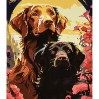 Картина по номерам Strateg ПРЕМИУМ Друзья размером 30х40 см (SS1190)