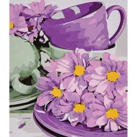 Картина за номерами Strateg ПРЕМІУМ Лавандовий настрій розміром 30х40 см (SS1197)