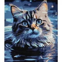 Картина за номерами Strateg ПРЕМІУМ Ніжний мурчик розміром 30х40 см (SS1208)