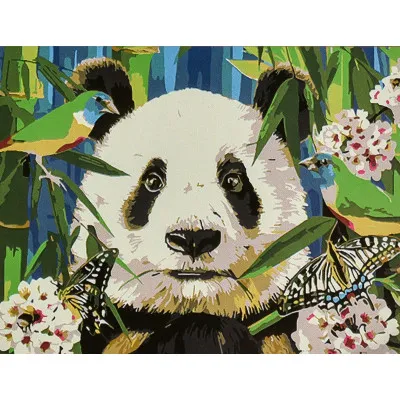 Картина за номерами Strateg ПРЕМІУМ Милий гігант розміром 30х40 см (SS1210)