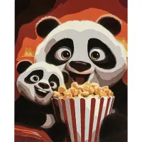 Картина за номерами Strateg ПРЕМІУМ В кіно розміром 30х40 см (SS1215)