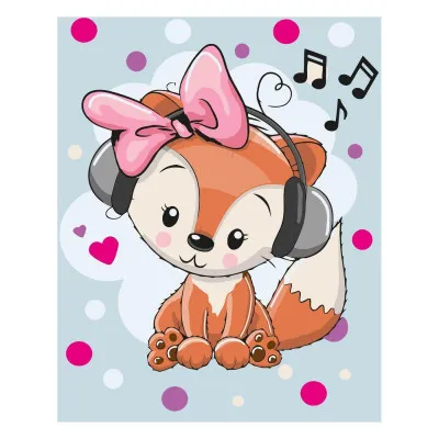 Картина за номерами Музичний лис 30х40 см SV-0048 Картина за номерами Музичний лис 30х40 см SV-0048