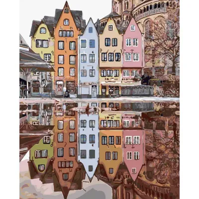 Картина за номерами Кольорова архітектура 40х50 см. SY6050