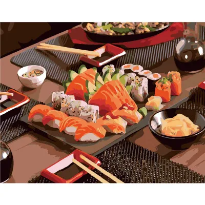 Картина за номерами Sushi time 40х50 см SY6069 Картина за номерами Sushi time 40х50 см SY6069