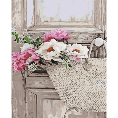 Картина за номерами Квіти із собою 40х50 см SY6074 Картина за номерами Квіти із собою 40х50 см SY6074