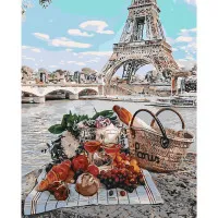 Картина за номерами Пікнік під Ейфелевою вежею 40х50 см SY6088