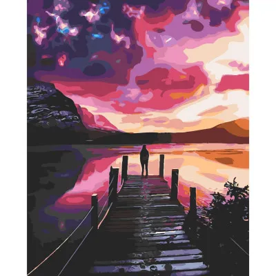 Картина за номерами Міст до заходу сонця 40х50 см SY6238