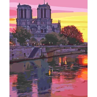 Картина за номерами Малиновий захід сонця 40х50 см SY6240