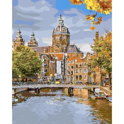 Картина за номерами Осінь над містом 40х50 см SY6248