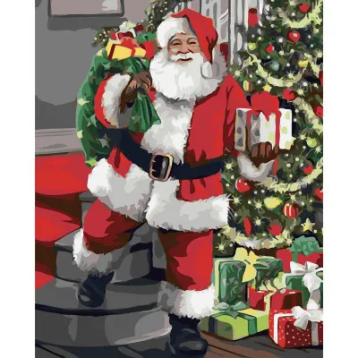 Картина за номерами Подарунок під ялинку 40х50 см SY6259 Картина за номерами Подарунок під ялинку 40х50 см SY6259