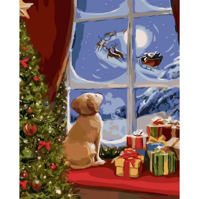Картина за номерами Різдво наближається 40х50 см SY6267 Картина за номерами Різдво наближається 40х50 см SY6267