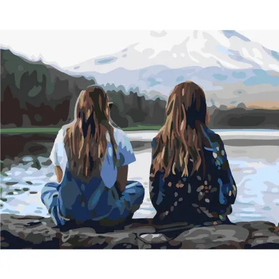 Картина за номерами Дівчатка на березі 40х50 см SY6338