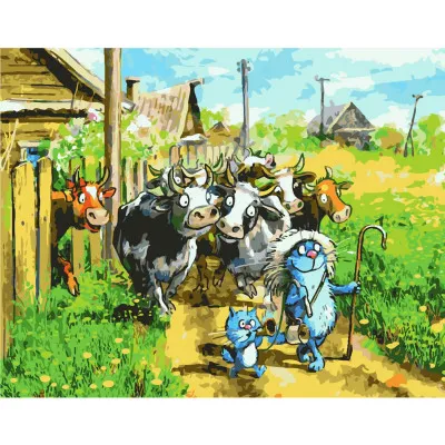 Картина по номерам Веселые пастушки 40х50 см SY6360
