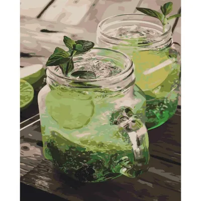 Картина по номерам Лаймовый напиток 40х50 см SY6427