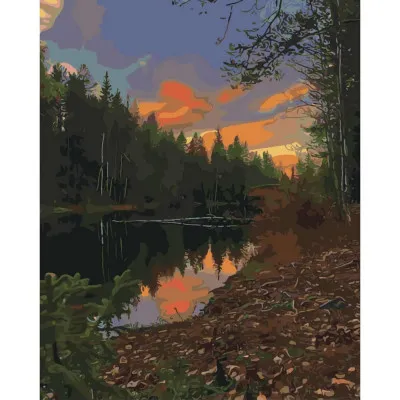 Картина по номерам Небо в отображении 40х50 см SY6484