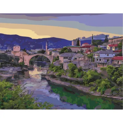 Картина по номерам Город у гор 40х50 см SY6499