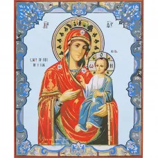 Картина по номерам Strateg ПРЕМИУМ Богородица с лаком размером 40х50 см (SY6703)
