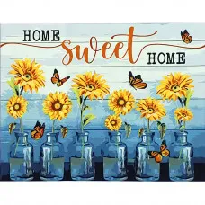 Картина за номерами Strateg ПРЕМІУМ Sweet Home з лаком розміром 40х50 см (SY6714)