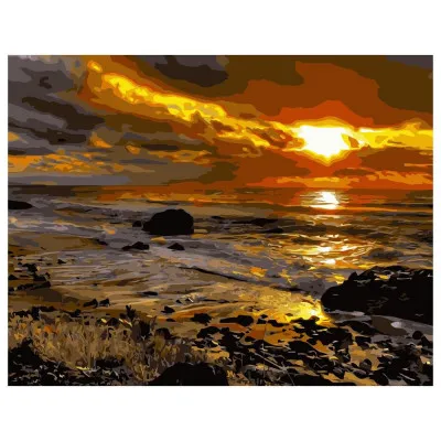 Картина за номерами Захід сонця біля моря 40х50 см VA-0309