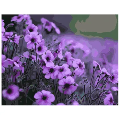Картина по номерам Фиолетовые цветы 40х50 см VA-0533