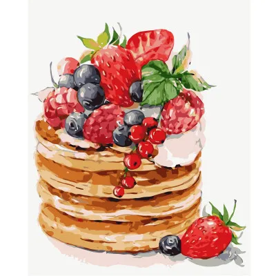 Картина по номерам Вкусный завтрак 40х50 см VA-0845 Картина по номерам Вкусный завтрак 40х50 см VA-0845