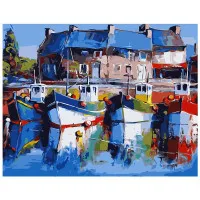 Картина за номерами Яскраві човни 40х50 см VA-1000