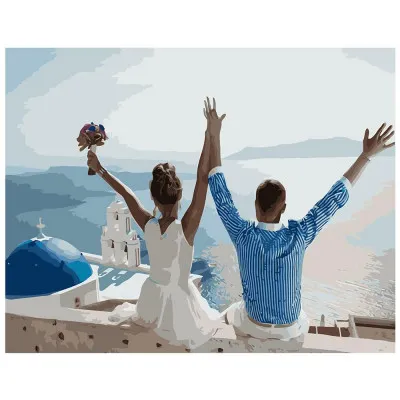 Картина за номерами Весільна подорож 40х50 см VA-1090 Картина за номерами Весільна подорож 40х50 см VA-1090