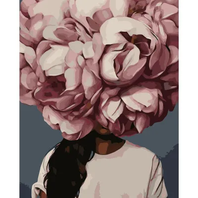 Картина по номерам Девушка-пион 40х50 см VA-1171 Картина по номерам Девушка-пион 40х50 см VA-1171