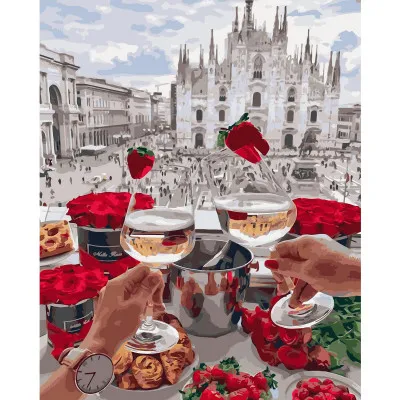 Картина за номерами Зустріч із подругою 40х50 см VA-1291 Картина за номерами Зустріч із подругою 40х50 см VA-1291