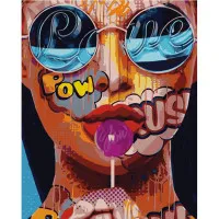 Картина за номерами Поп-арт дівчина 40х50 см VA-1347